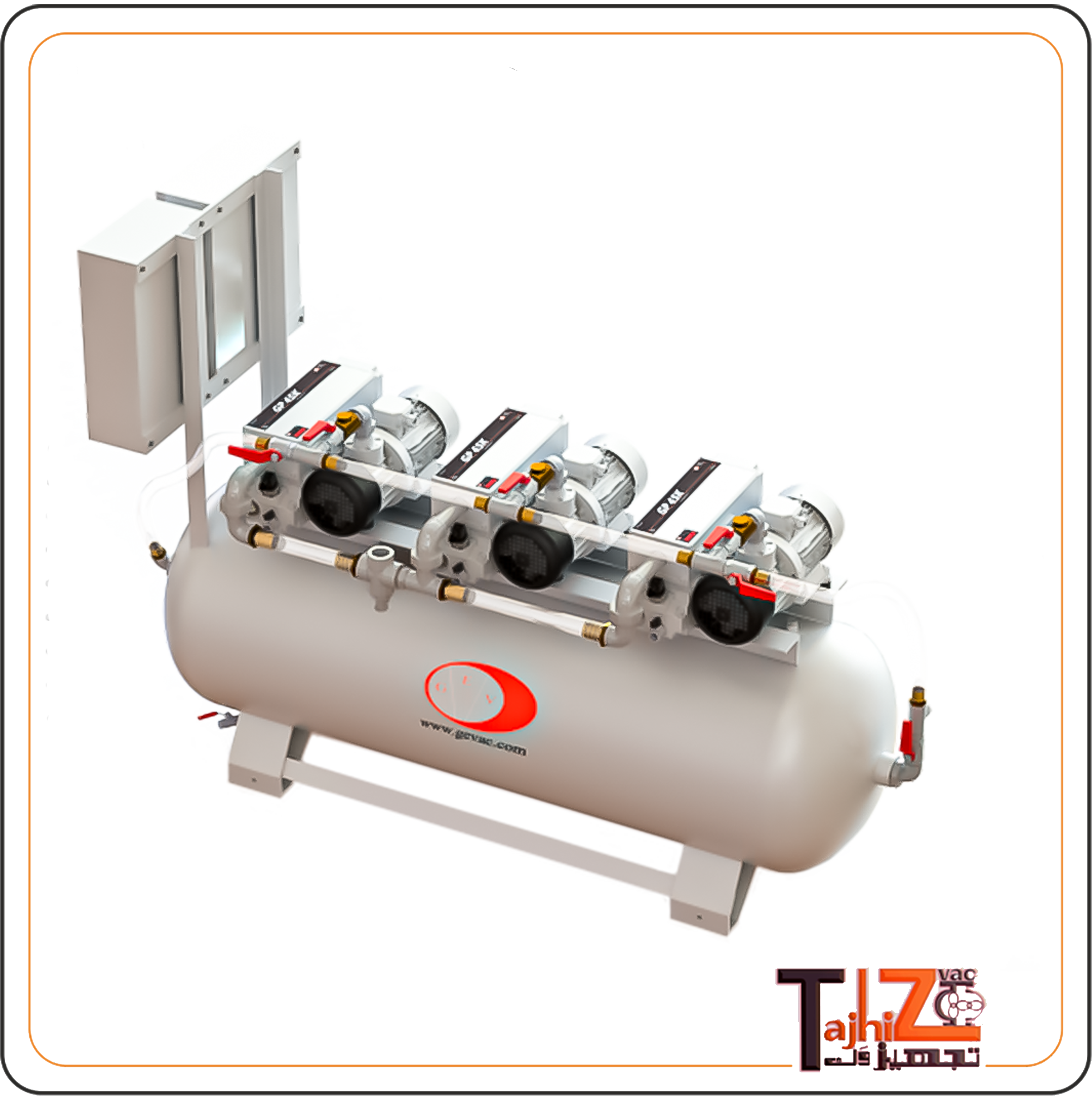 پکیج وکیوم صنعتی روی مخزن